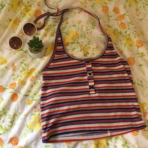 stripey halter top